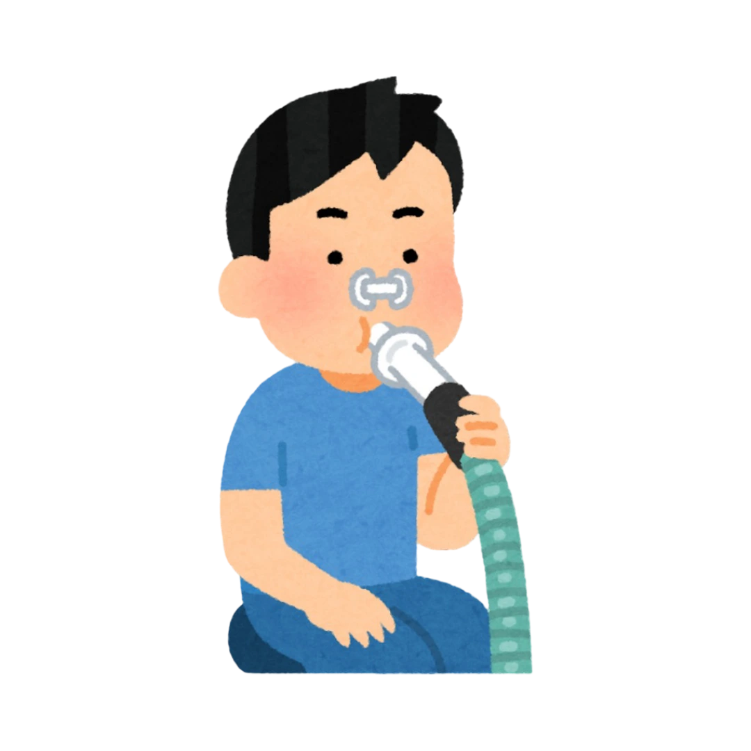 Child performing FOT test